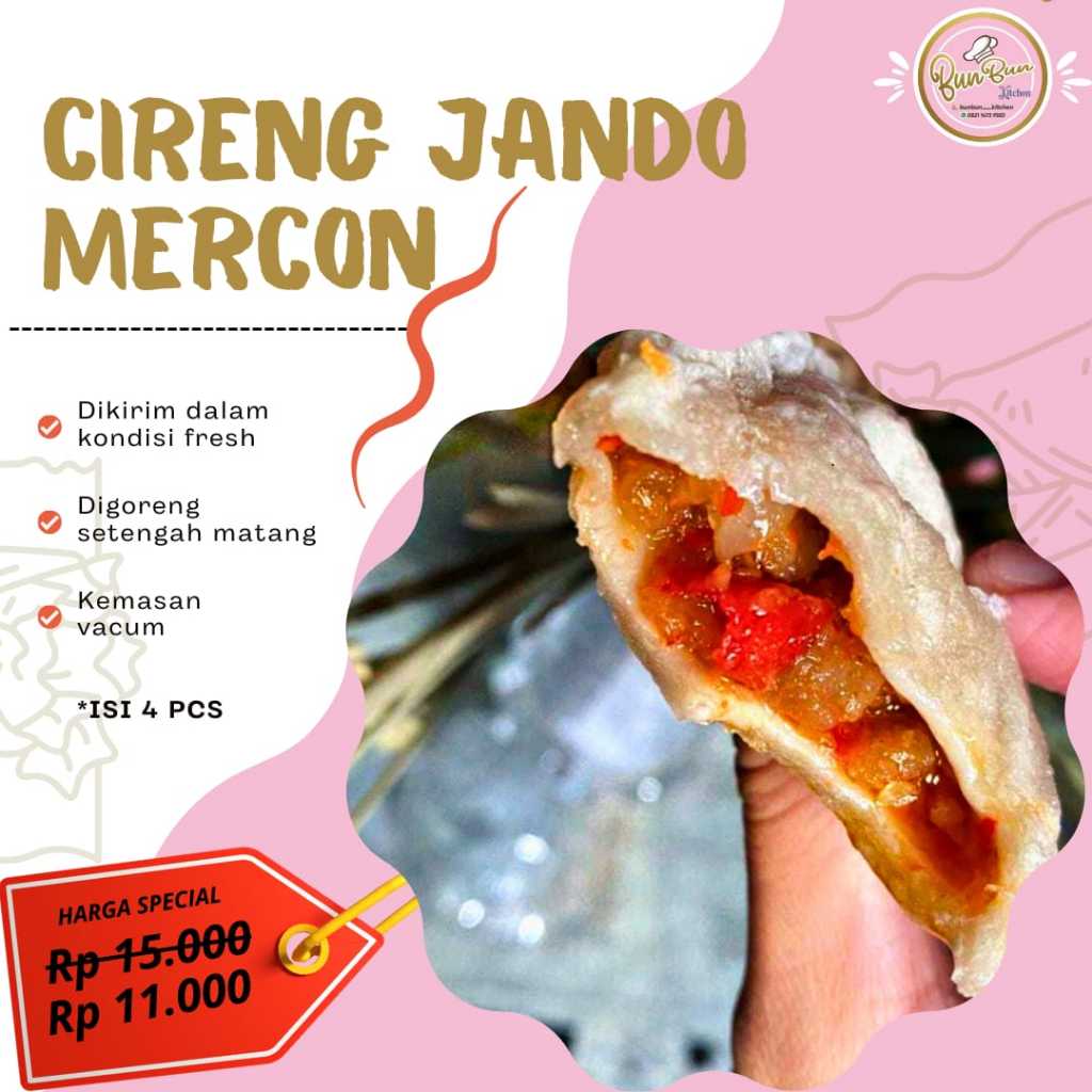 Cireng jando mercon (kemasan vacum)