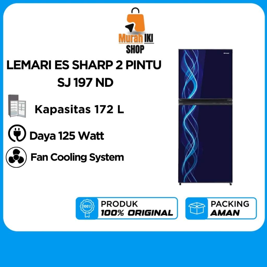 LEMARI ES SHARP 2 PINTU SJ 197 ND