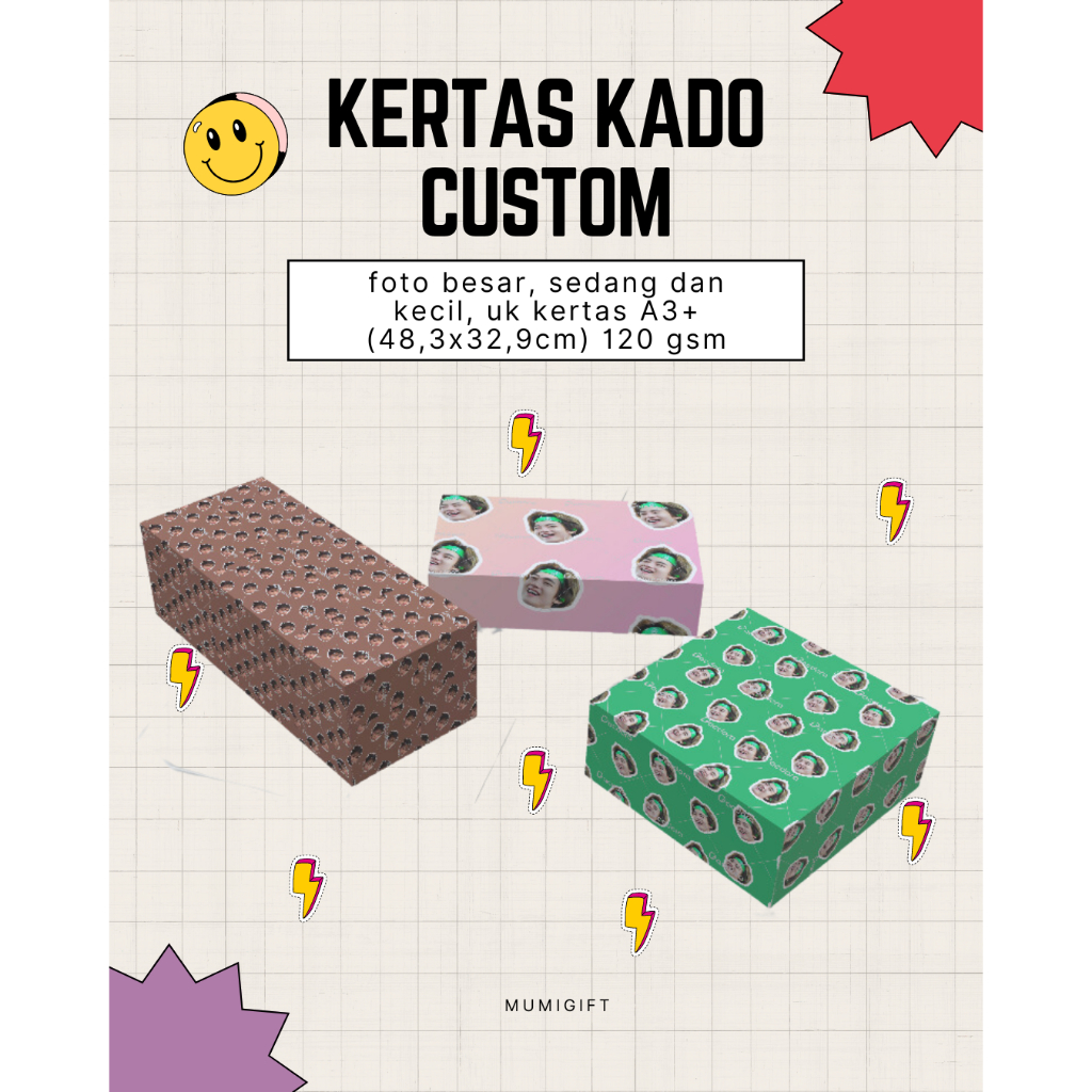 

Kertas kado custom/wrapping/kertas A3+/ kertas bungkus kado