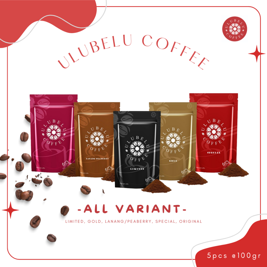 

Paket 5pcs ULUBELU COFFEE ALL VARIANT - Fine Grind - Kopi Lampung Asli