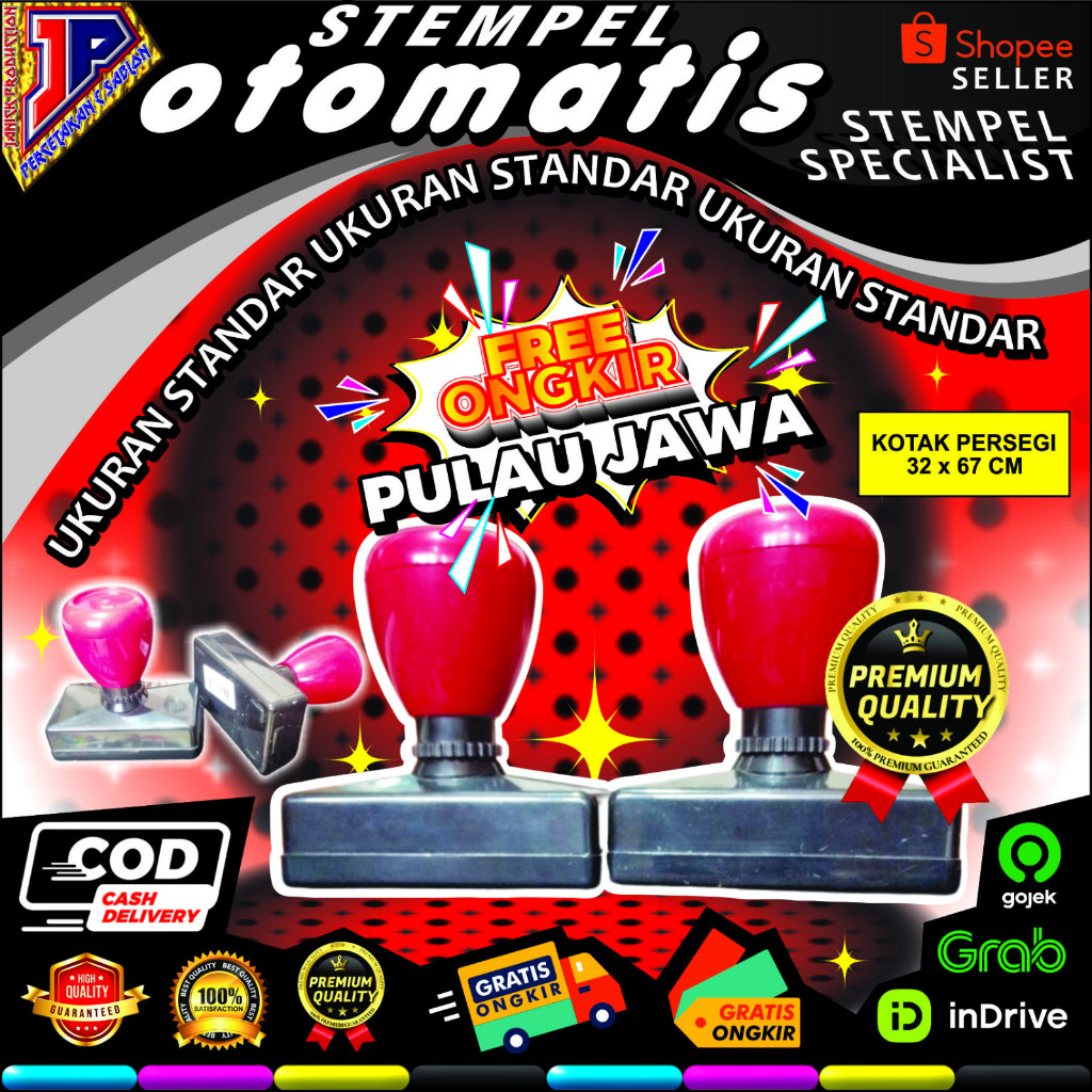 

stempel otomattis flash warna custom kotak persegi 3267
