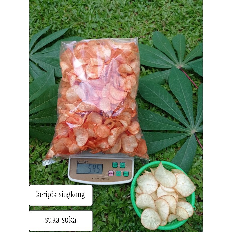 

keripik singkong tiga varian rasa BBQ original balado 500g