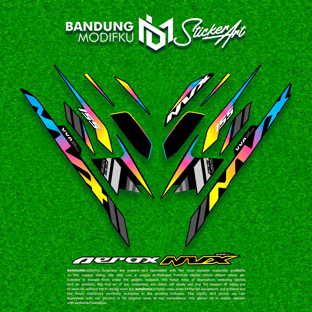 STRIPING AEROX 155 NEW CYBER CITY MOTIF 5 / BANDUNG MODIFKU / NVX / STIKER AEROX 155 CONNECTED / STI