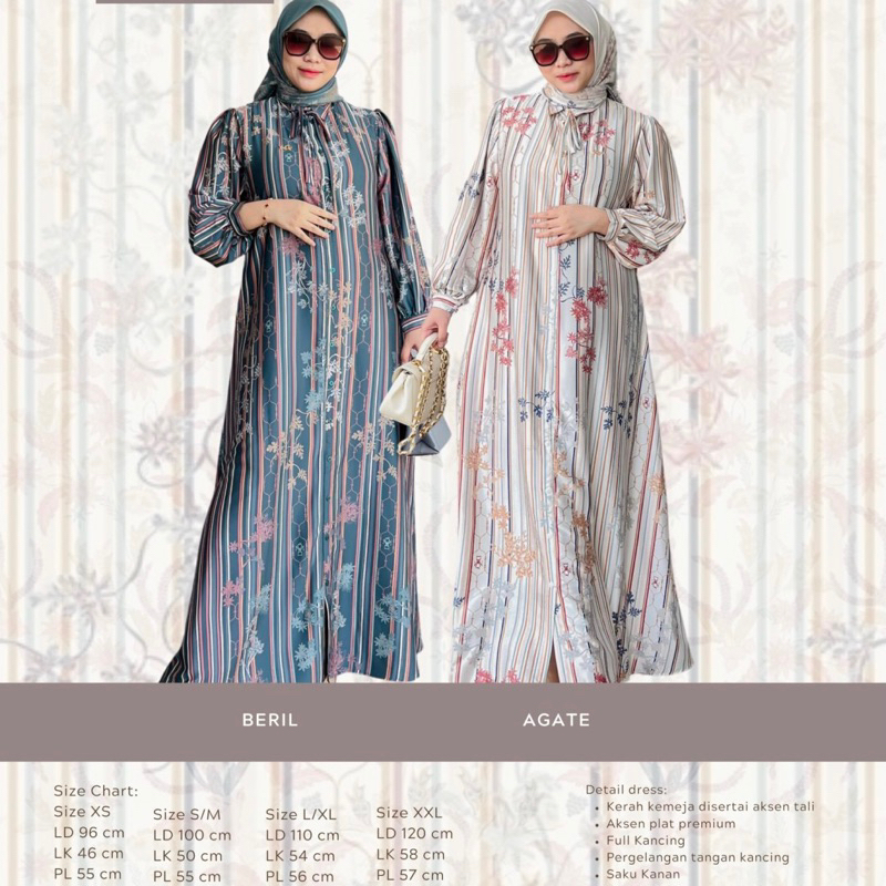 DYN Clothingline X Qisthina Floraline Dress | Dress Exclusive - Gamis Wanita | Fashion Muslim-6
