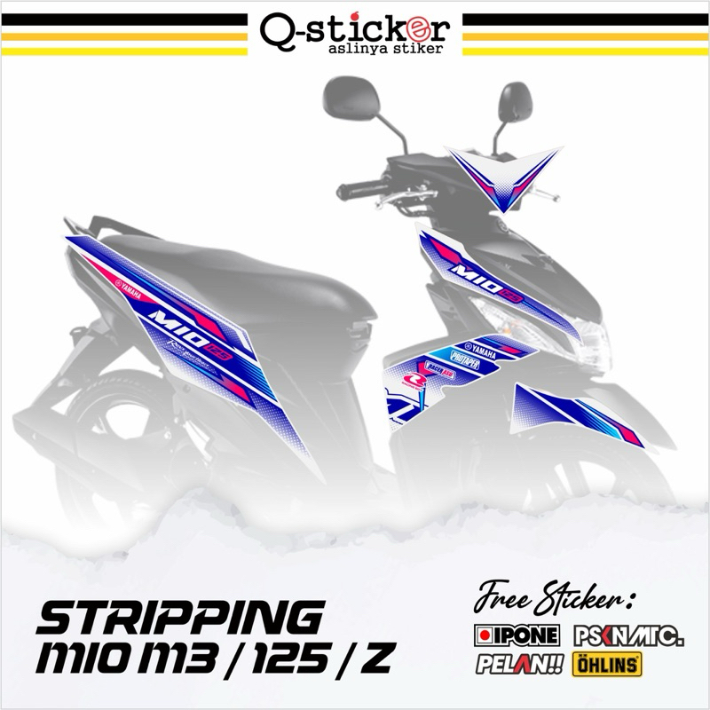 Stiker mio 125/m3 / Stripping Mio 125 - BLUE RACING