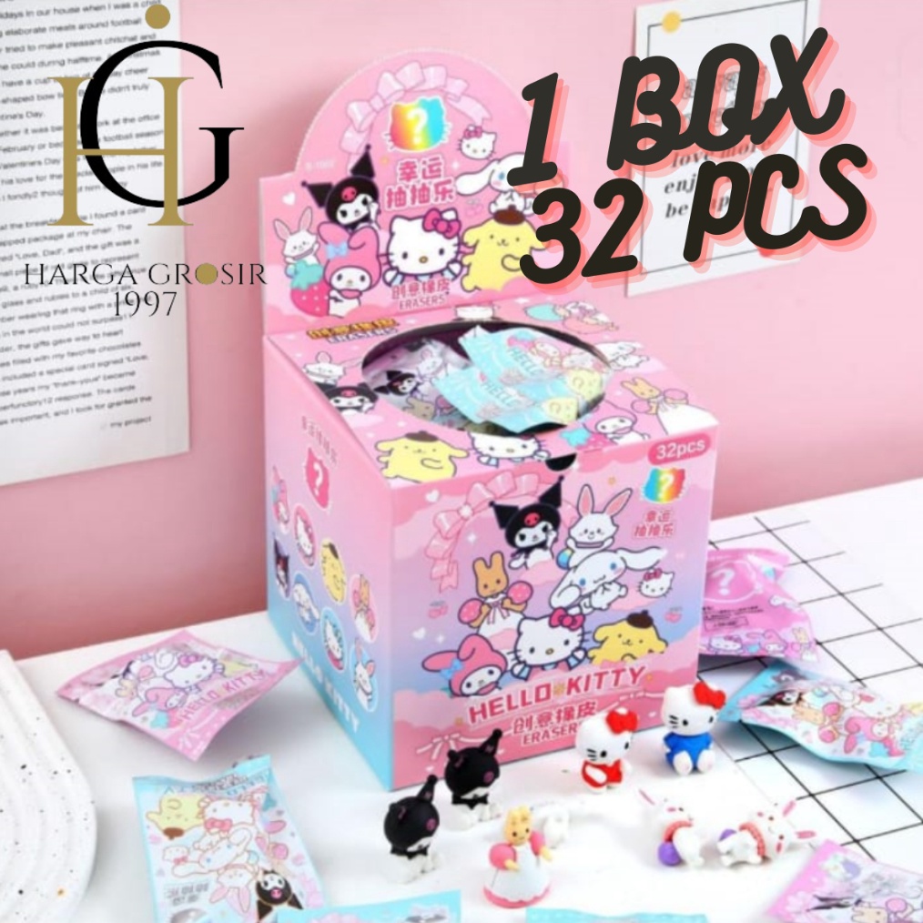 

KODE T6F4 1 BOX 32 PCS PENGHAPUS MYSTERY BAG SANRIO BLIND BOX LUCU IMUT KUROMI CINAMOROLL MELODY HELLO KITTY