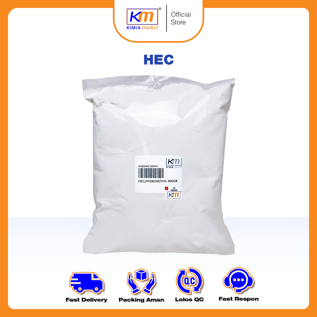 

NEW! HEC 500GR / HYDROXETHYL / HEC CELLULOSE Ex.China / Pengental Sabun / Hydroxethyl Cellulose Teknis Grade