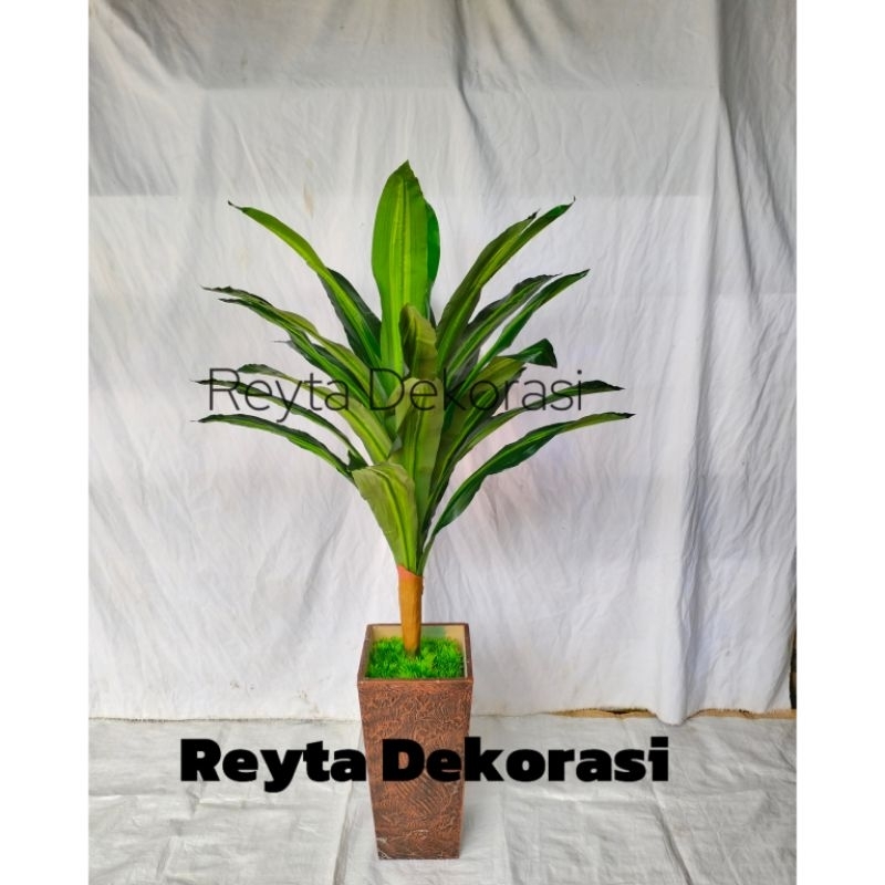 pohon hanjuang andong 120cm - pohon baxi artificial dekorasi bunga plastik - pohon andong daun hijau