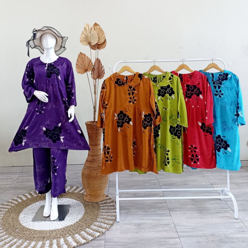 Setelan Celana Panjang Tunik Safira Batik Pekalongan Putri Dania