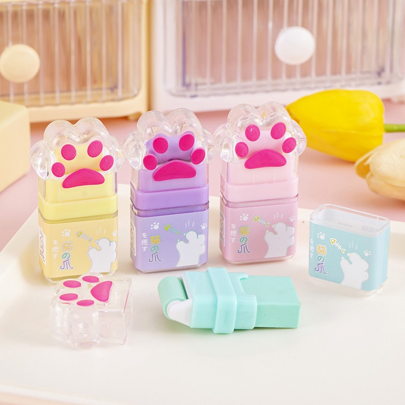 

PENGHAPUS PENSIL LUCU BENTUK PAW WARNA-WARNI / PENCIL ERASER COLORFULL PAW FS