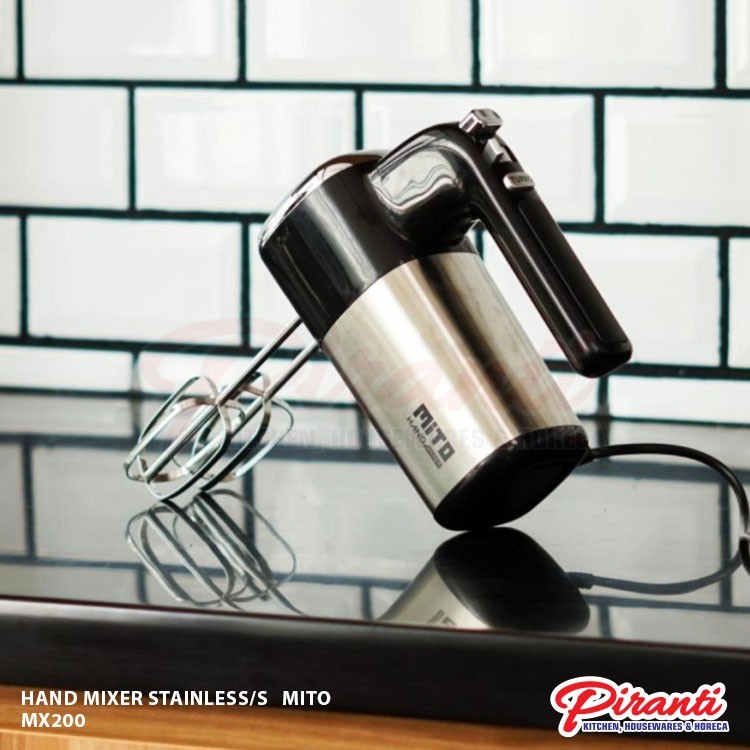 Hand Mixer Stainless Mito MX-200 | Mixer Tangan Mito MX200