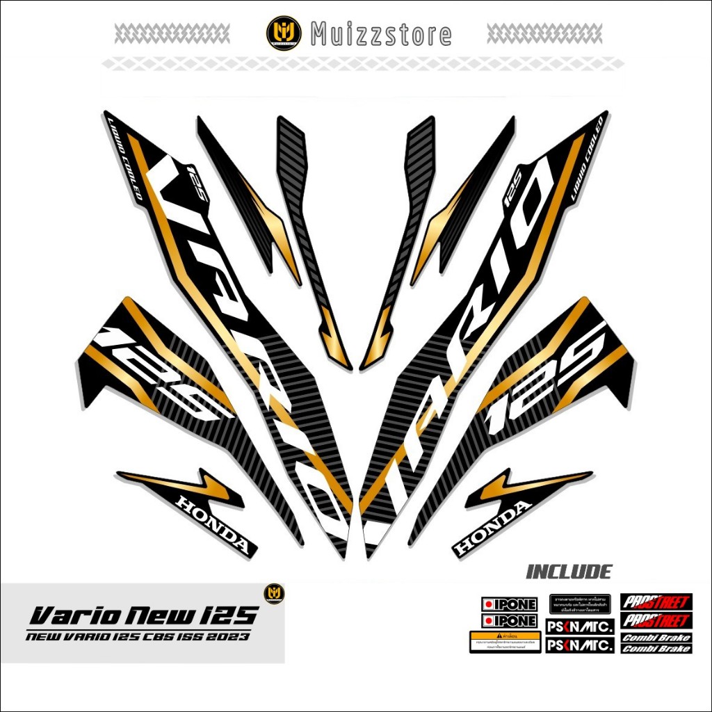 STRIPING VARIO NEW 125 / MOTIF 48 / STICKER VARIO NEW 125 CBS ISS / 2018 - 2021 / MUIZZSTORE