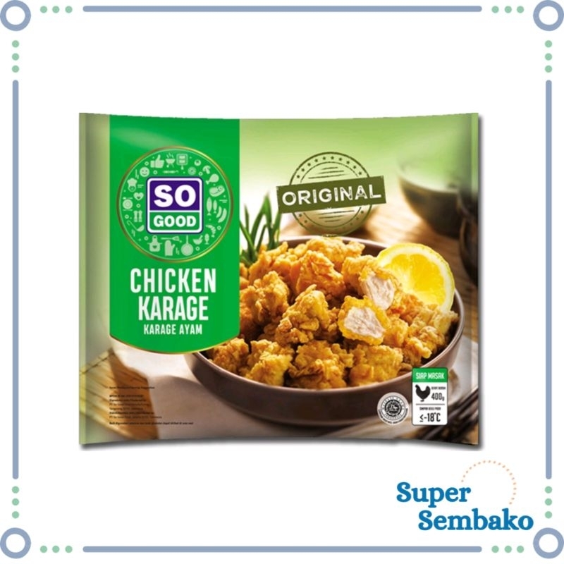 

MAKANAN BEKU FROZEN FOOD SO GOOD CHICKEN KARAGE KATSU 400gr