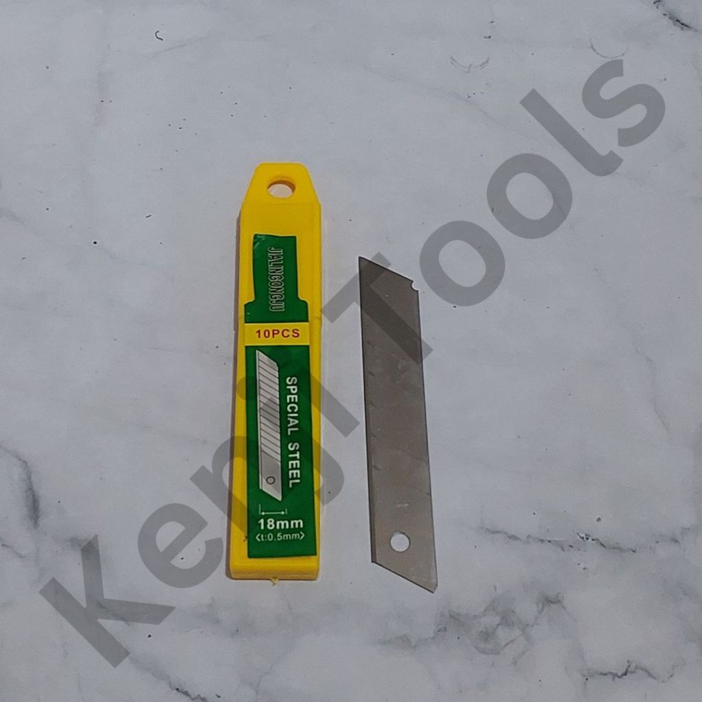 

Refill Isi Pisau Cutter 10 pcs Besar 18mm Kecil 9mm Lipat Gypsum/ Isi Kater Murah