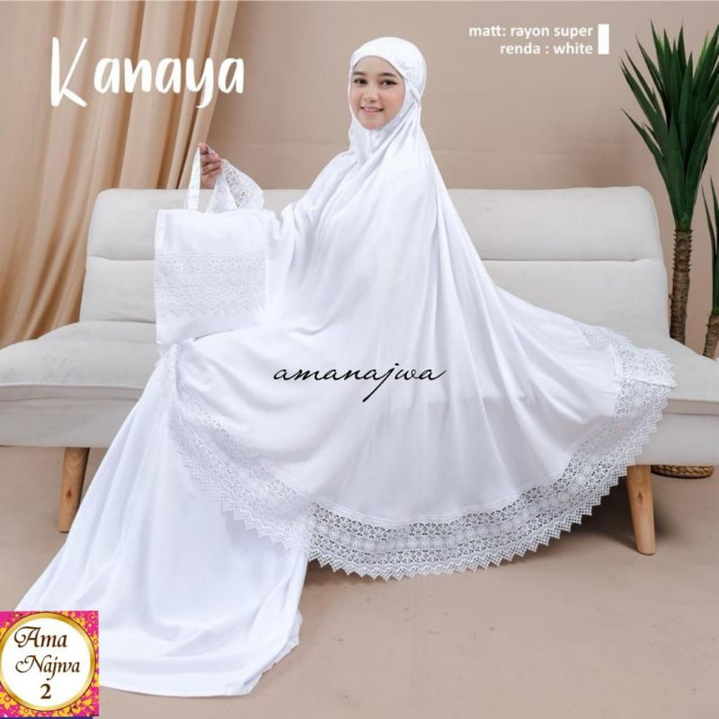 NEW Mukena Putih Rayon super jumbo / Mukena Haji dan umroh / Mukena pondok / Mukena terbaru lebaran 