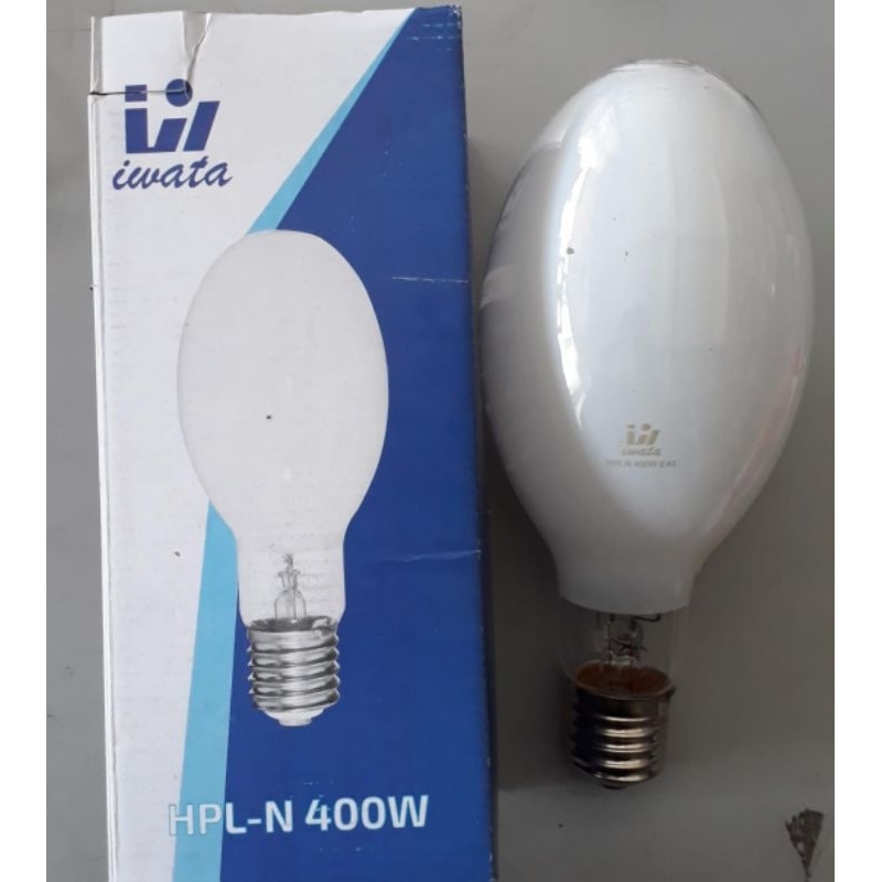 Lampu HPLN 400 Watt Fitting E40 Lampu Mercury Iwata / Caltech 400W Bola Lampu Jalan Pengganti Philip