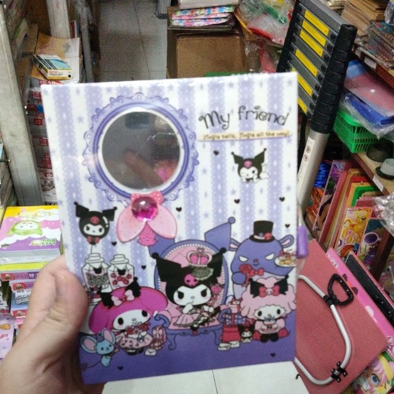 

diary gembok sanrio kuromi cinamon roll melody