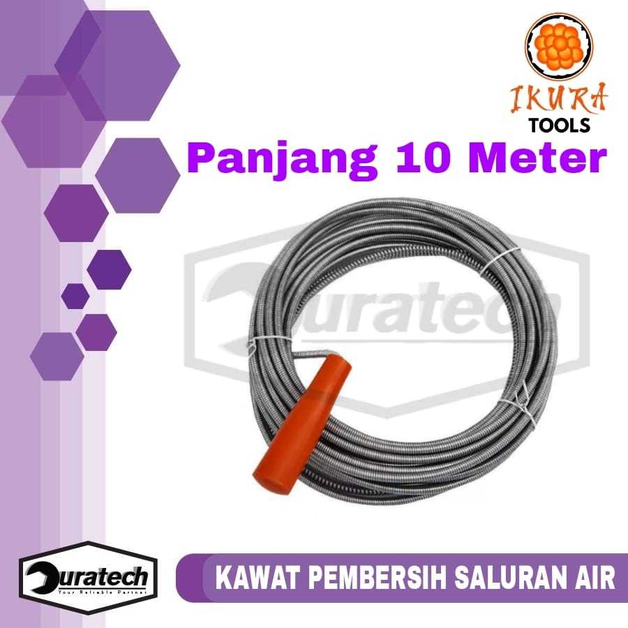 Kawat pembersih pipa mampet 10 meter dan 5 meter pipe cleaner anti sumbat pelancar wastafel ledeng t