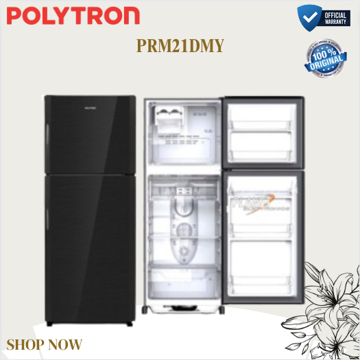 POLYTRON KULKAS 2 PINTU PRM21DMY 220L/PRM-21DMY/PRM 21 DMY/POLYTRON KULKAS 2 PINTU ORIGINAL GARANSI