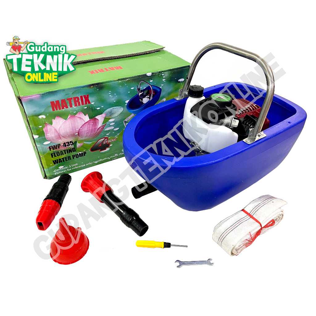 Mesin Floating Pump FWP435 MATRIX 4 TAK / Pompa Air Ampung Floating Water Pump FWP 435 Siram Bawang 