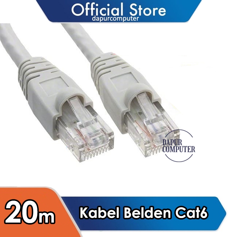 kabel lan 20 meter cat 6 belden jaringan internet wifi terbaik