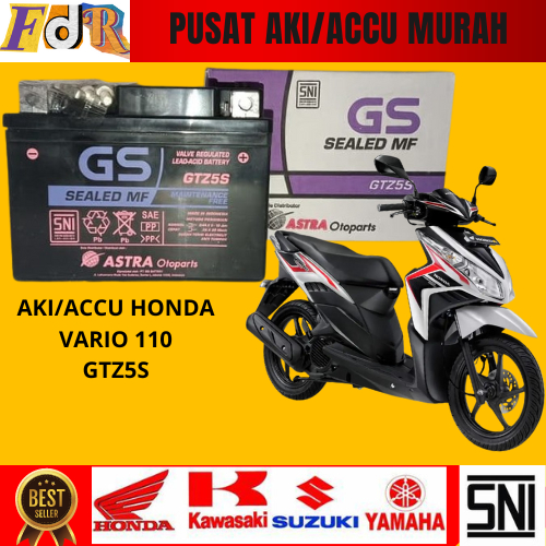 AKI MOTOR BUAT HONDA VARIO 110 TERBAIK GS ASTRA ORIGINAL TERLARIS