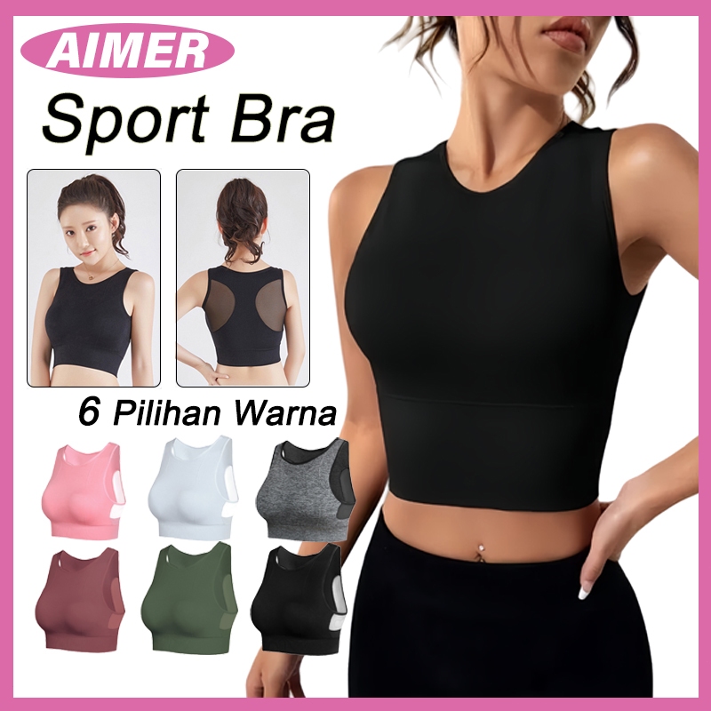 AIMER Push Up Sport bra Gym bra Yoga bra olahraga wanita BH 8330