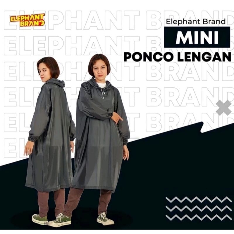 Elephant brand jas hujan dewasa poncho mini