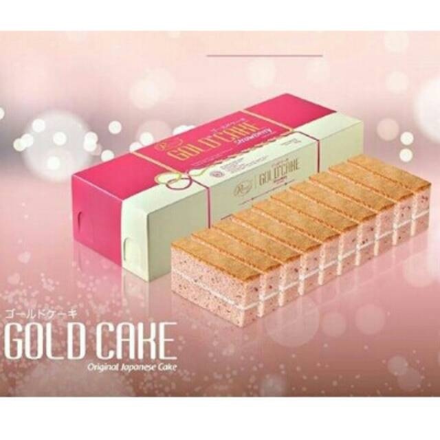 

RIOUS GOLD CAKE STRAWBERRY 400GR ISI 12 SLICE KEIK STROBERI ALA JEPANG