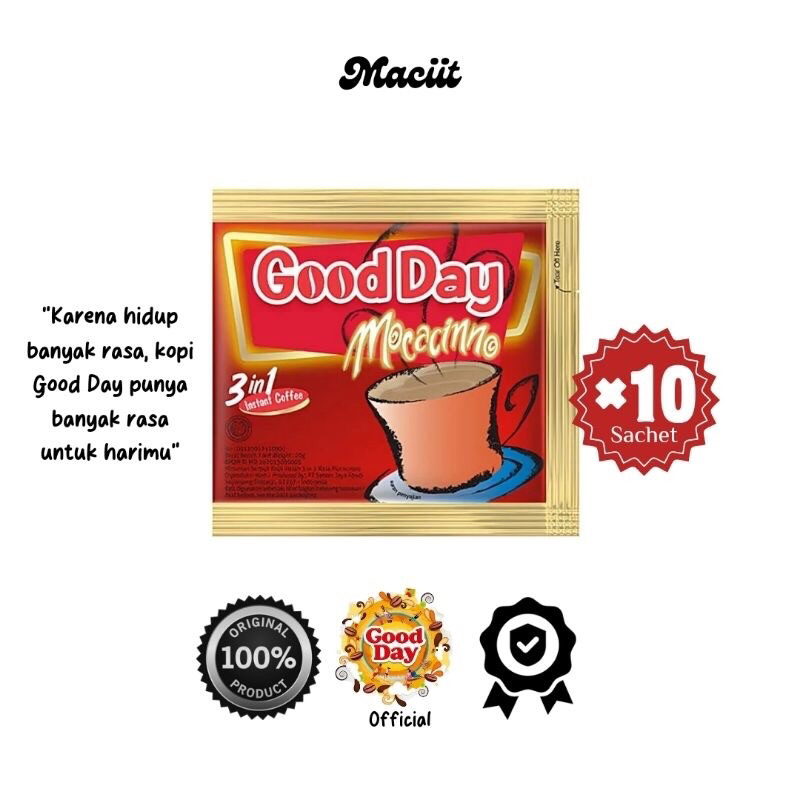 

Kopi Good Day Mocacinno 1renceng 10pcs Original Dengan Harga Terbaik