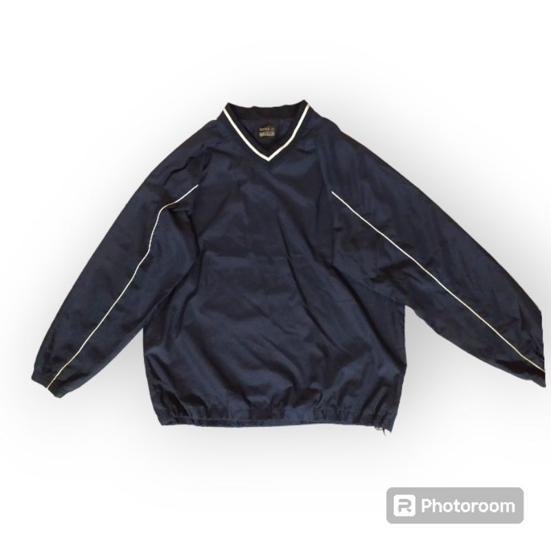 sweater parasut kerah V second/crewneck parasit kerah V/cn second