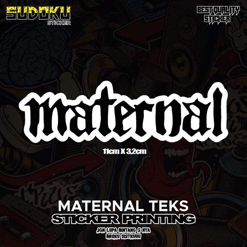 

STICKER STIKER MATERNAL TEXT BRAND VIRAL