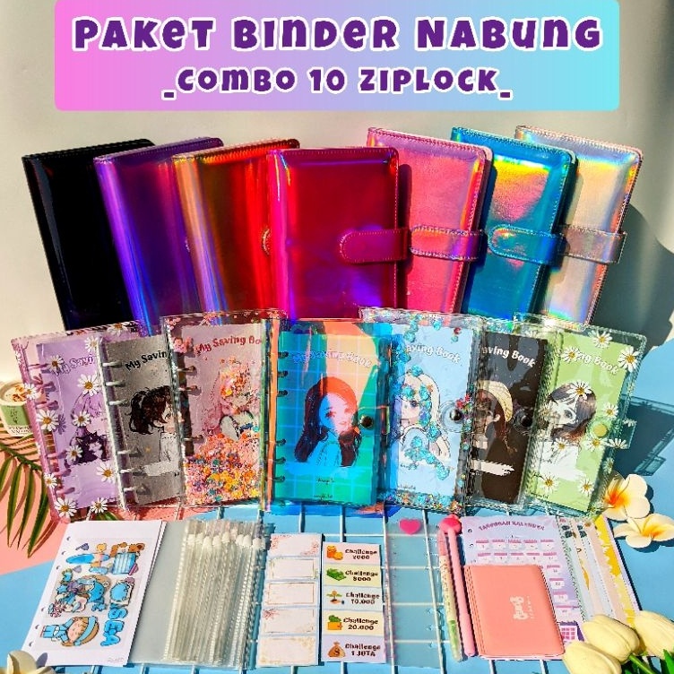 

KODE X3P8 1 Ziplock Part 2 Paket binder Nabung binder keuangan ukuran A6