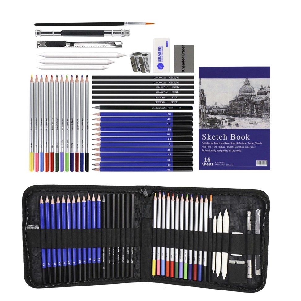

KODE O6P7 Set Alat Gambar 4177 Buah Set Lukisan Pensil Warna Alat Gambar Pensil Berwarna Memberikan sebuah buku sketsa