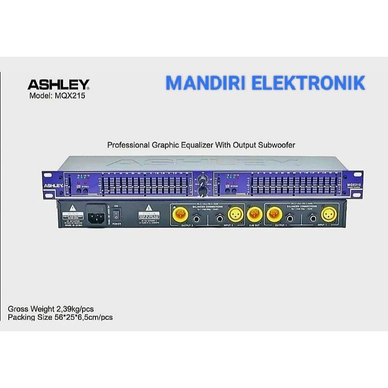 EQUALIZER ASHLEY MQX215 + SUBWOOFER