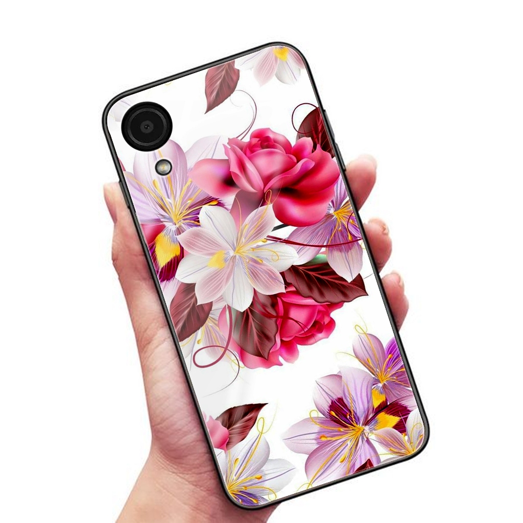 Case SAMSUNG A03 CORE - Casing SAMSUNG A03 CORE STORE CASE ( FLOWER) - 2D Premium Glossy - Softcase 