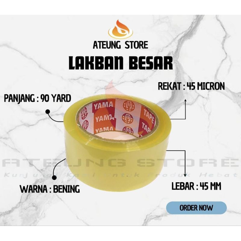 

Lakban Bening & cokelat 90 yard