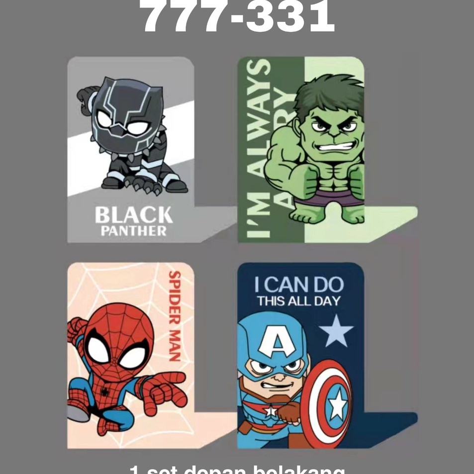 

Super Heboh GG Book End seri 777 1 set2 pcs Pembatas Buku BesiPenyangga BukuSandaran Buku