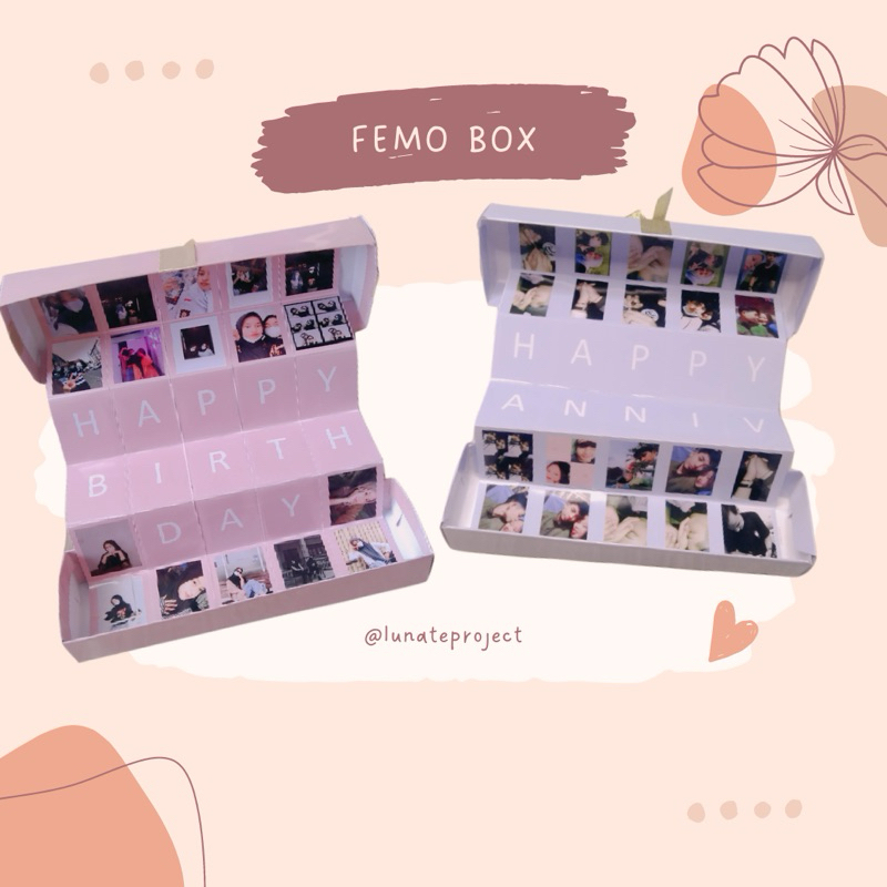 

[ NALUXX.CO ] Kado pacar FEMO BOX Kado Unik , MEMORY BOX , Femo, Photo Fall Box, Kado Ulang Tahun, Anniversary, Birthda