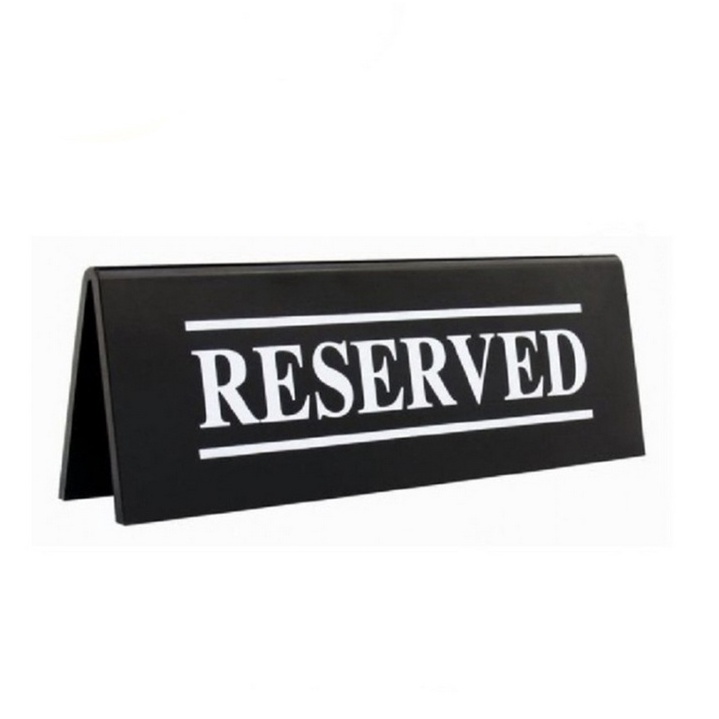 

Get Quality Reserved Table Sign Acrylic Papan Meja Acrylic UV Tent Card Akrilik