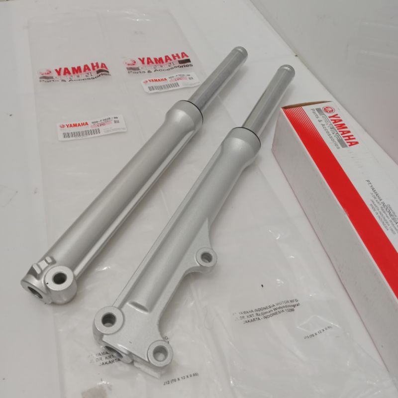 shock depan Mio smile Mio smile Mio smile komplit silver