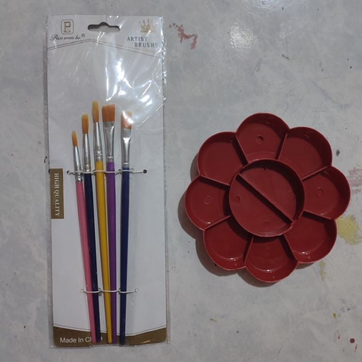 

Lagi Ramai PAKET BAK CAT KUAS LUKIS 5bh