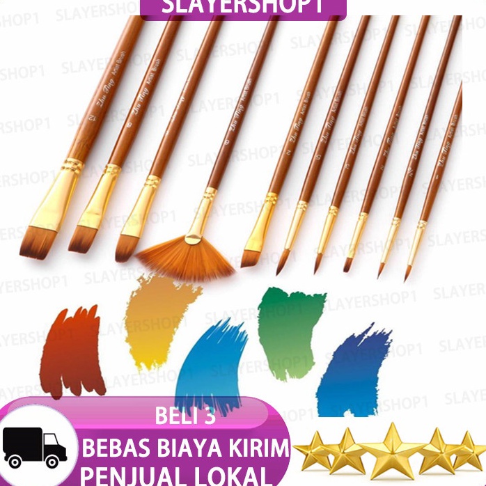 

Update Stok Slayershop 16 Buah Set Kuas Lukis Kit Kuas Artis Beberapa Kuas Media dengan Rambut Nilon untuk Akrilik Aquarelle Cat Air Lukisan Minyak Guas untuk Perlengkapan Menggambar Seni Besar