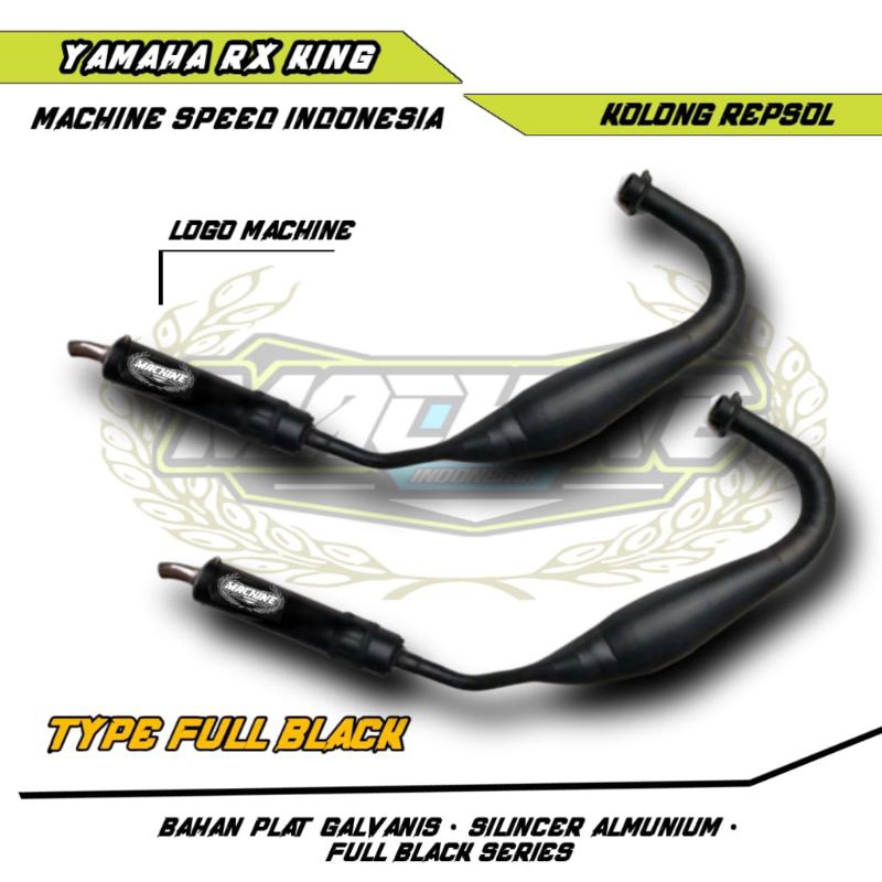 KNALPOT KOLONG REPSOL RX KING SPESIAL FULL BLACK SERIES SUPER GARING ORIGINAL MACHINE BUKAN CMS ABRT