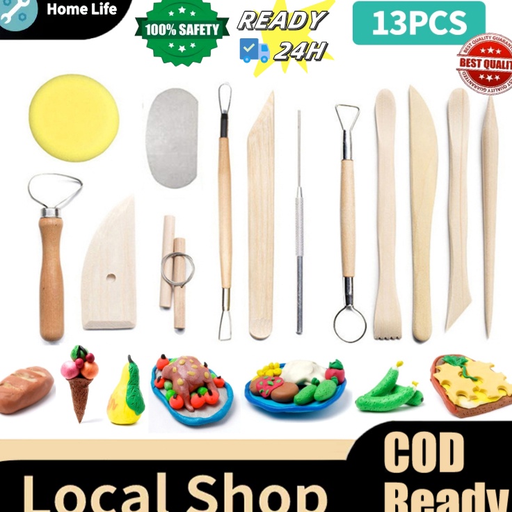 

Serbu Obral Harga terendah13Pcs Clay Sculpting Pottery Carving Tools set Alat Sculpt Alat Ukir Clay Tanah Liat Tembikar