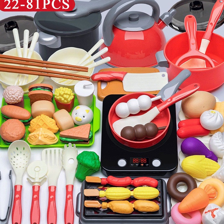 Bagus Banget 81pcs Mainan Dapur Anak Kitchen Set Masak masakan mainan dapur Cooking Set Mainan Anak 