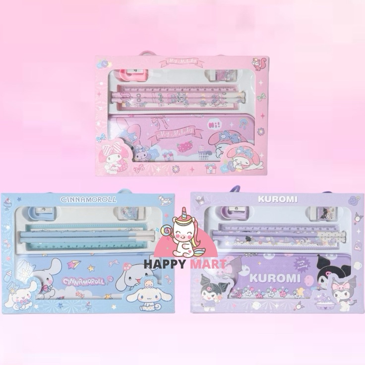 

Kejutan Untung Kotak pensil set PETIT motif sanrio kuromi melody cinnamoroll