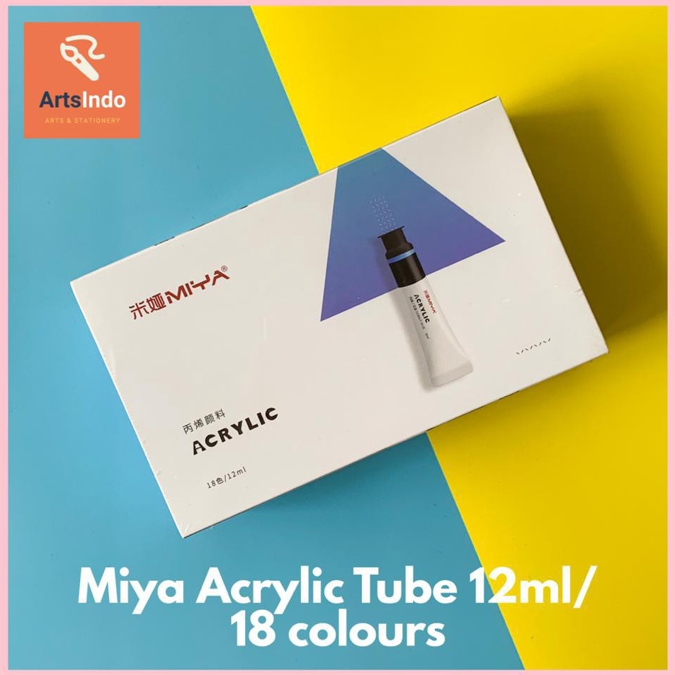 

Super Aman Miya Cat Acrylic Akrilik Tube 18 Colors x 12ml