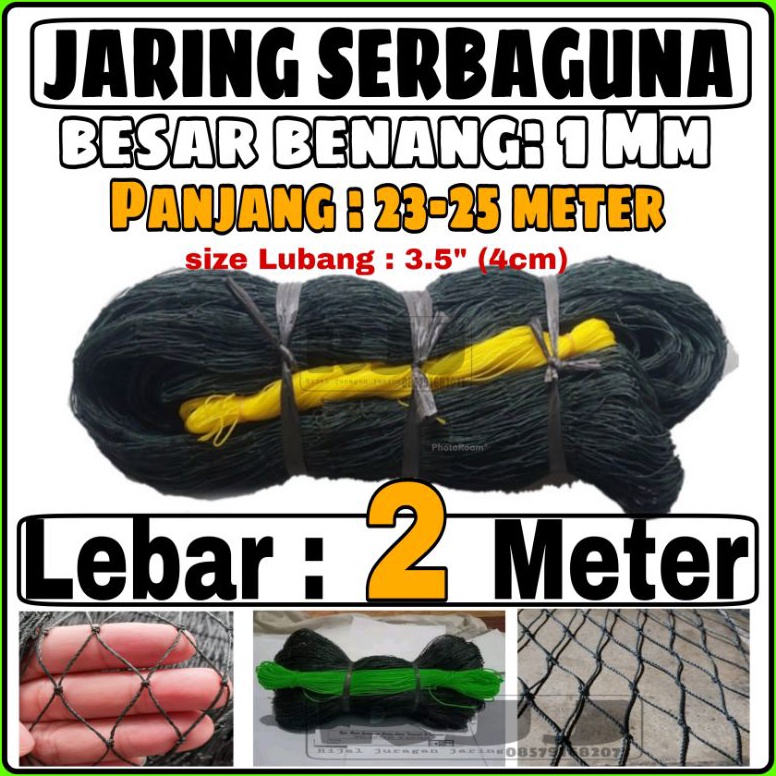 KODE L88D jaring ayam lebar 2 meter x panjang 25 meter  waring jaring bola  net bola  jaring pagar a