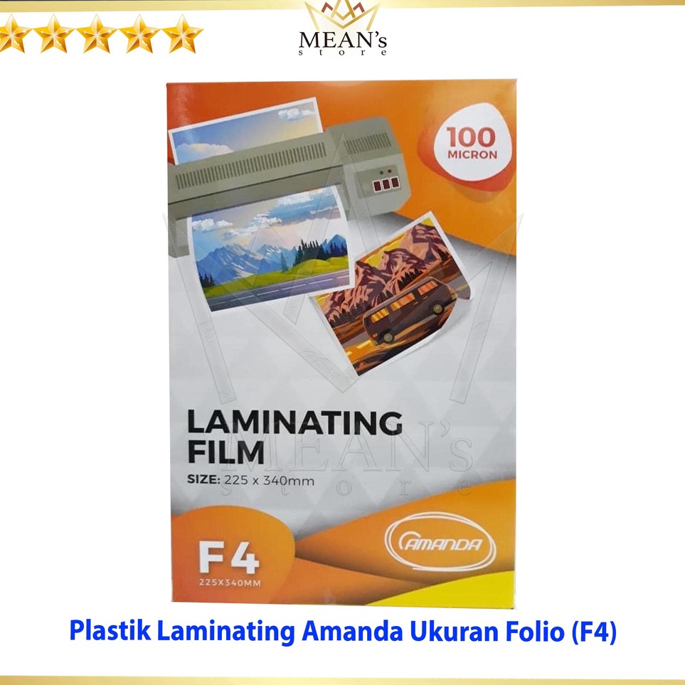 

First Sale Plastik Laminating Amanda Ukuran Folio F4 1 Micron Plastik Pres F4